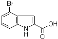 structure of CAS# 16732-64-2, 4-Bromo-2-indolecarboxylic acid;4-Bromo-1H-indole-2-carboxylic acid