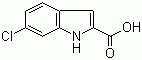 结构式 CAS# 16732-75-5, 6-氯吲哚-2-羧酸