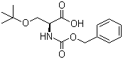 结构式 CAS# 1676-75-1, N-苄氧羰基-O-叔丁基-L-丝氨酸