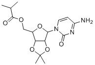 structure of CAS# 1686124-74-2, [(3aR,4R,6R,6aR)-6-(4-Amino-2-oxopyrimidin-1(2H)-yl)-2,2-dimethyltetrahydrofuro[3,4-d][1,3]dioxol-4-yl]methyl Isobutyrate;[4-(4-amino-2-oxopyrimidin-1-yl)-2,2-dimethyl-3a,4,6,6a-tetrahydrofuro[3,4-d][1,3]dioxol-6-yl]methyl 2-methylpropanoate