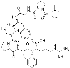 structure of CAS# 16875-11-9, Des-Arg-bradykinin (human);Bradykinin 2-9; De-Arg1-bradykinin; Des-Arg-bradykinin (human)