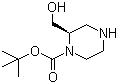 (R)-1-Boc-2-Hydroxymethylpiperazine molecular structure (CAS 169448-87-7)