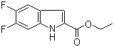 结构式 CAS# 169674-34-4, 5,6-二氟吲哚-2-羧酸乙酯
