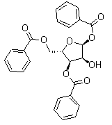 结构式 CAS# 171866-30-1, alpha-L-呋喃核糖 1,3,5-三苯甲酸酯