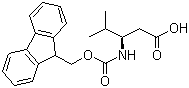 Fmoc-L-beta-高缬氨酸分子结构 (CAS 172695-33-9)