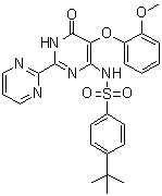 结构式 CAS# 174227-14-6, N-[1,6-二氢-5-(2-甲氧基苯氧基)-6-氧代[2,2'-联嘧啶]-4-基]-4-叔丁基苯磺酰胺