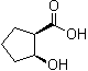 structure of CAS# 17502-28-2, cis-2-Hydroxy-1-cyclopentanecarboxylic acid;cis-2-Hydroxycyclopentanecarboxylic acid