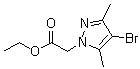 Ethyl [4-bromo-3,5-dimethyl-1H-pyrazol-1-yl]acetate molecular structure (CAS 175137-54-9)
