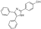 结构式 CAS# 1752-94-9, 2-(4-羟基苯基)-4,5-二苯基-1H-咪唑