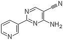 4-Amino-2-(3-pyridyl)pyrimidine-5-carbonitrile molecular structure (CAS 175205-75-1)