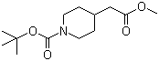 结构式 CAS# 175213-46-4, N-Boc-4-哌啶乙酸甲酯; N-叔丁氧羰基-4-哌啶乙酸甲酯