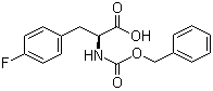 N-苄氧羰基-4-氟-L-苯丙氨酸分子结构 (CAS 17543-58-7)