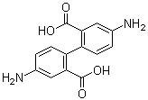 结构式 CAS# 17557-76-5, 4,4'-二氨基-[1,1'-联苯]-2,2'-二羧酸
