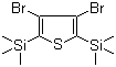 2,5-双(三甲基硅基)二溴噻吩分子结构 (CAS 175658-90-9)