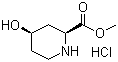 (2S,4R)-4-羟基哌啶-2-羧酸甲酯盐酸盐分子结构 (CAS 175671-43-9)