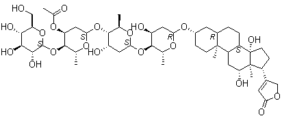 结构式 CAS# 17575-22-3, 毛花苷 C