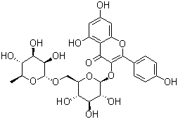 结构式 CAS# 17650-84-9, 莰菲醇 3-O-芸香糖苷