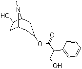 structure of CAS# 17659-49-3, Raceanisodamine;Anisodamine; alpha-(Hydroxymethyl)benzeneacetic acid 6-hydroxy-8-methyl-8-azabicyclo[3.2.1]oct-3-yl ester; Tropic acid 6-hydroxy-3-tropanyl ester