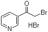 结构式 CAS# 17694-68-7, 3-(2-溴乙酰基)吡啶氢溴酸盐; 3-溴乙酰基吡啶氢溴酸盐