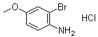 结构式 CAS# 1774893-42-3, 2-溴-4-甲氧基苯胺盐酸盐