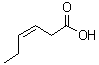 structure of CAS# 1775-43-5, (3Z)-3-Hexenoic acid;(Z)-3-Hexenoic acid; cis-3-Hexenoic acid