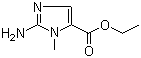结构式 CAS# 177760-04-2, 2-氨基-1-甲基-1H-咪唑-5-羧酸乙酯