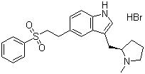 structure of CAS# 177834-92-3, Eletriptan hydrobromide;3-(((2R)-1-Methyl-2-pyrrolidinyl))methyl)-5-(2-(phenylsulfonyl)ethyl)-1H-indole hydrobromide