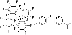 4-异丙基-4'-甲基二苯碘鎓四(五氟苯基)硼酸盐分子结构 (CAS 178233-72-2)