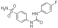 结构式 CAS# 178606-66-1, 4-[[[(4-氟苯基)氨基]羰基]氨基]苯磺酰胺