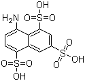 structure of CAS# 17894-99-4, 1-Naphthylamine-4,6,8-trisulfonic acid;8-Aminonaphthalene-1,3,5-trisulphonic acid