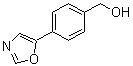 structure of CAS# 179057-18-2, 4-(5-Oxazolyl)benzenemethanol;4-(Oxazol-5-yl)benzyl alcohol; [4-(1,3-Oxazol-5-yl)phenyl]methanol