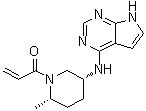 structure of CAS# 1792180-81-4, 1-[(2S,5R)-2-Methyl-5-(7H-pyrrolo[2,3-d]pyrimidin-4-ylamino)-1-piperidinyl]-2-propen-1-one;PF 06651600
