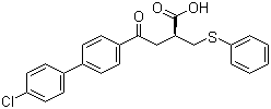 结构式 CAS# 179545-77-8, (S)-4-(4'-氯联苯-4-基)-4-氧代-2-(苯硫基甲基)丁酸