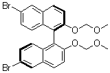 结构式 CAS# 179866-74-1, (R)-6,6'-二溴-2,2'-双(甲氧基甲氧基)-1,1'-联萘