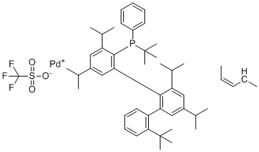 结构式 CAS# 1798782-25-8, tBuXPhos 钯(烯丙基)三氟甲烷磺酸盐