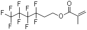 结构式 CAS# 1799-84-4, 2-(全氟丁基)乙基甲基丙烯酸酯; 1,1,2,2-四氢全氟己基甲基丙烯酸酯
