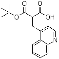 structure of CAS# 1799439-14-7, 2-(4-Quinolinylmethyl)propanedioic acid 1-(1,1-dimethylethyl) ester