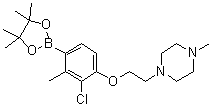 结构式 CAS# 1799612-11-5, 1-[2-[2-氯-3-甲基-4-(4,4,5,5-四甲基-1,3,2-二氧硼杂环戊烷-2-基)苯氧基]乙基]-4-甲基哌嗪