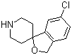 structure of CAS# 180160-93-4, 5-Chloro-1,3-dihydrospiro[isobenzofuran-3,4'-piperidine]