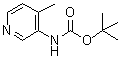 structure of CAS# 180253-66-1, (4-Methylpyridin-3-yl)carbamic acid tert-butyl ester;tert-Butyl 4-methyl-3-pyridinylcarbamate