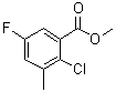 structure of CAS# 1805112-73-5, 2-Chloro-5-fluoro-3-methylbenzoic acid methyl ester