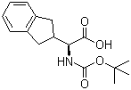 结构式 CAS# 181227-47-4, N-叔丁氧羰基-L-2-茚满甘氨酸