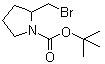 structure of CAS# 181258-46-8, tert-Butyl 2-(bromomethyl)pyrrolidine-1-carboxylate;2-(Bromomethyl)-1-pyrrolidinecarboxylic acid tert-butyl ester