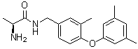 结构式 CAS# 1821908-48-8, (2S)-2-氨基-N-[[4-(3,5-二甲基苯氧基)-3-甲基苯基]甲基]丙酰胺