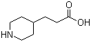 structure of CAS# 1822-32-8, 4-Piperidinepropanoic acid;3-(Piperidin-4-yl)propanoic acid