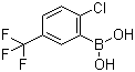结构式 CAS# 182344-18-9, 2-氯-5-三氟甲基苯硼酸; 2-氯-5-(三氟甲基)苯硼酸