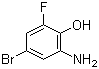 结构式 CAS# 182499-89-4, 2-氨基-4-溴-6-氟苯酚