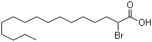 2-溴十六烷酸分子结构 (CAS 18263-25-7)