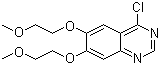 structure of CAS# 183322-18-1, 4-Chloro-6,7-bis(2-methoxyethoxy)quinazoline;6,7-Bis(2-methoxyethoxy)-4-chloroquinazoline