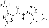 structure of CAS# 183675-82-3, Penthiopyrad;N-[2-(1,3-Dimethylbutyl)-3-thienyl]-1-methyl-3-(trifluoromethyl)-1H-pyrazole-4-carboxamide